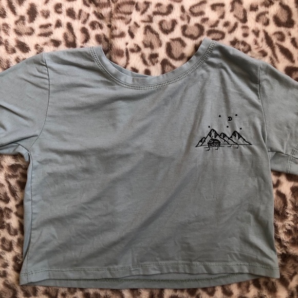 Blue Cropped T-shirt - Picture 1 of 3